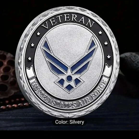 Silvery Eagle Air Force Veteran Honor Medal Hobo Coin..NWT - Picture 2 of 5
